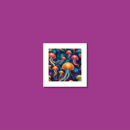 ABSTRACT JELLYFISH **UNFRAMED ART PRINT**