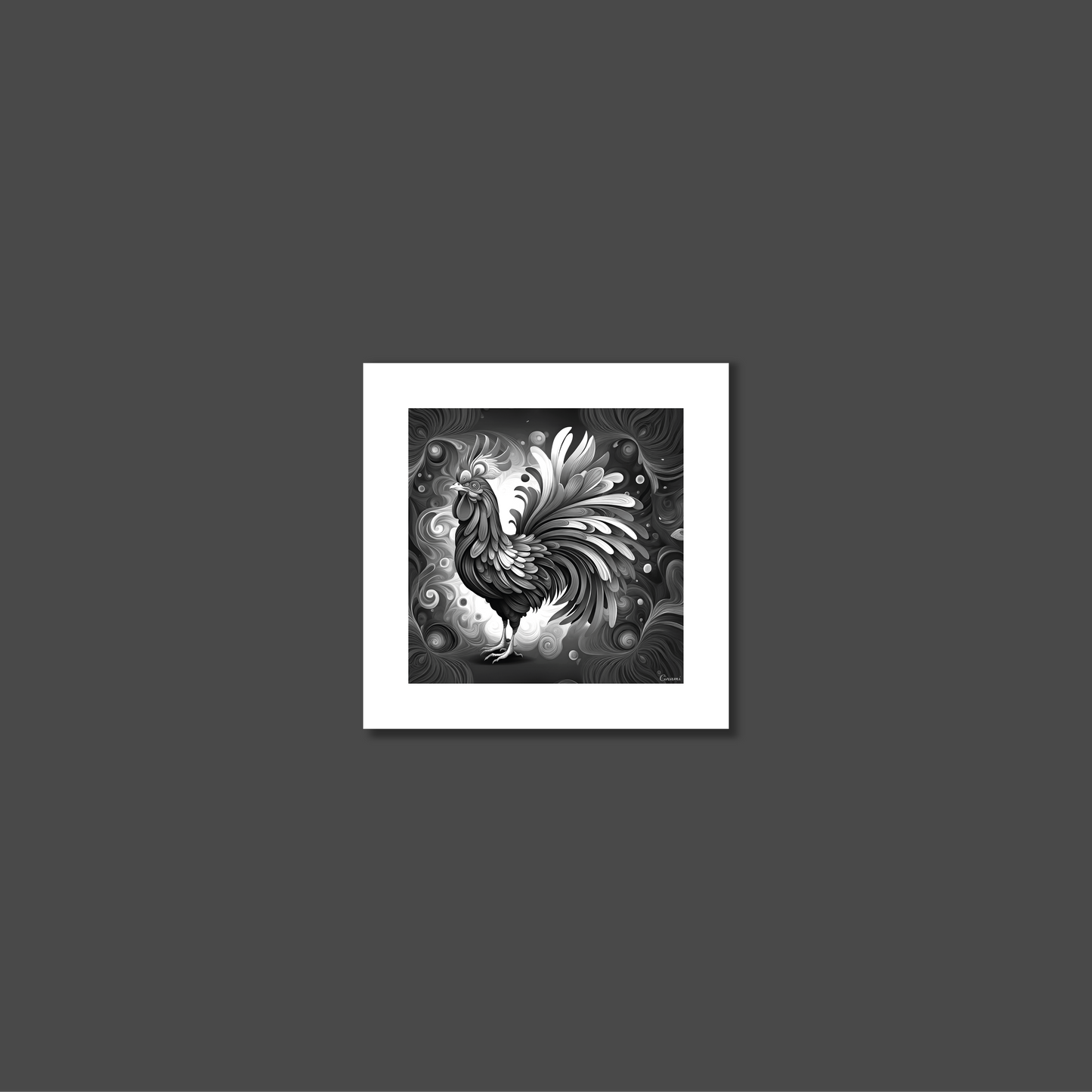 ABSTRACT COCKEREL **UNFRAMED ART PRINT**
