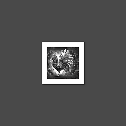 ABSTRACT COCKEREL **UNFRAMED ART PRINT**