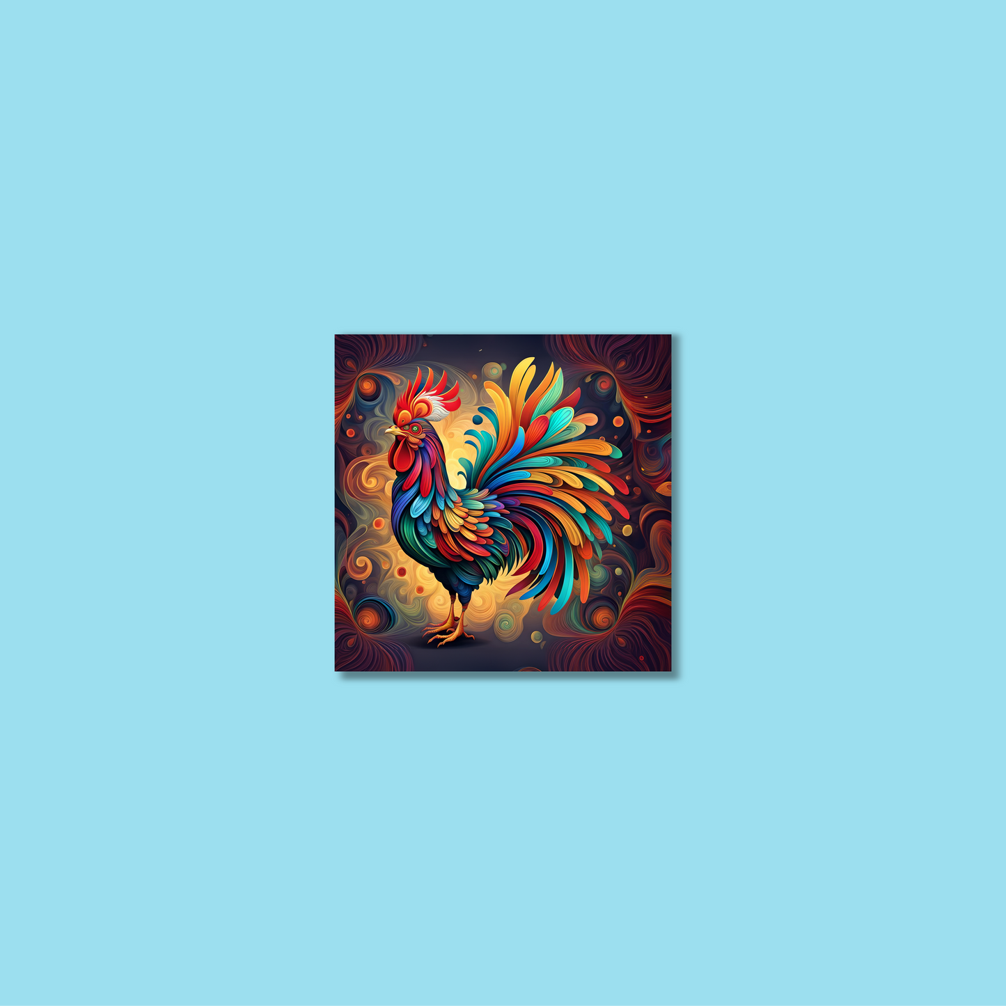 ABSTRACT COCKEREL **UNFRAMED ART PRINT**