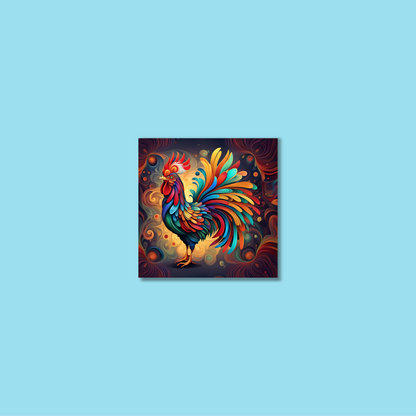 ABSTRACT COCKEREL **UNFRAMED ART PRINT**