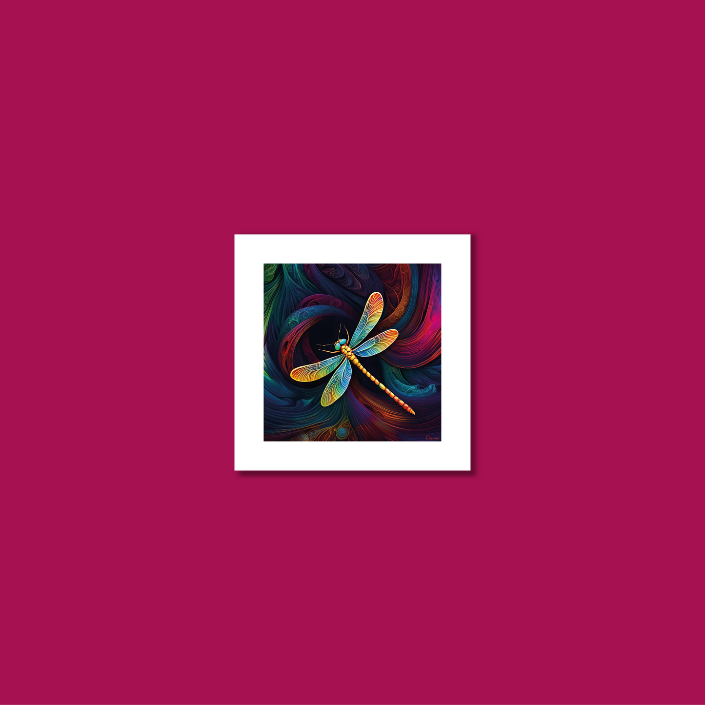 ABSTRACT DRAGONFLY **UNFRAMED ART PRINT**