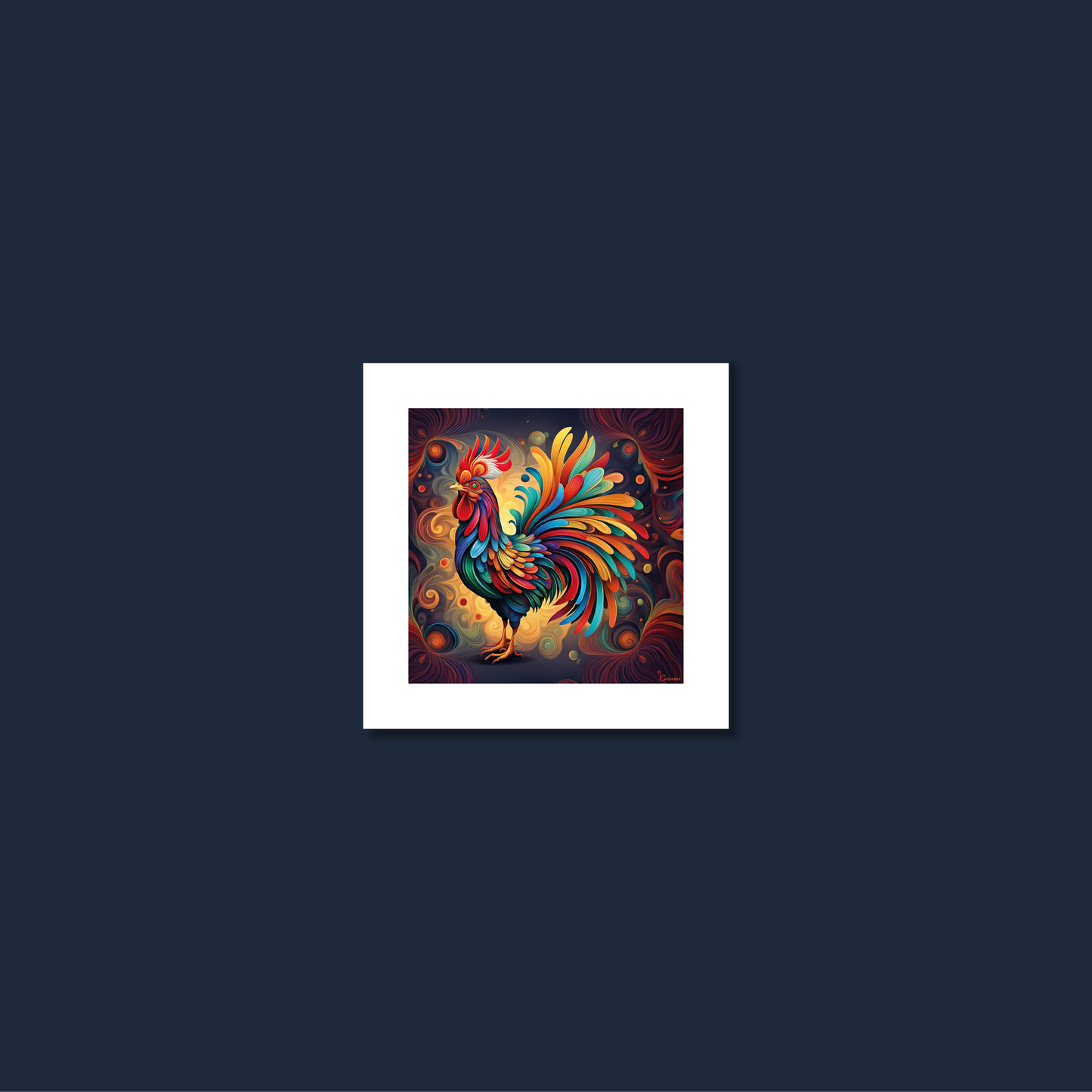 ABSTRACT COCKEREL **UNFRAMED ART PRINT**