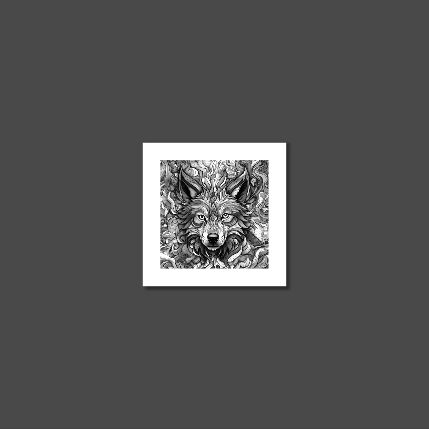 ABSTRACT WOLF **UNFRAMED ART PRINT**