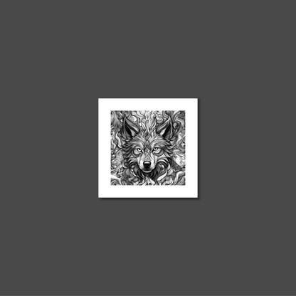 ABSTRACT WOLF **UNFRAMED ART PRINT**