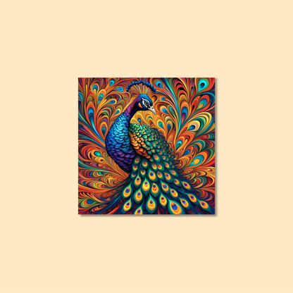 ABSTRACT PEACOCK **UNFRAMED ART PRINT**