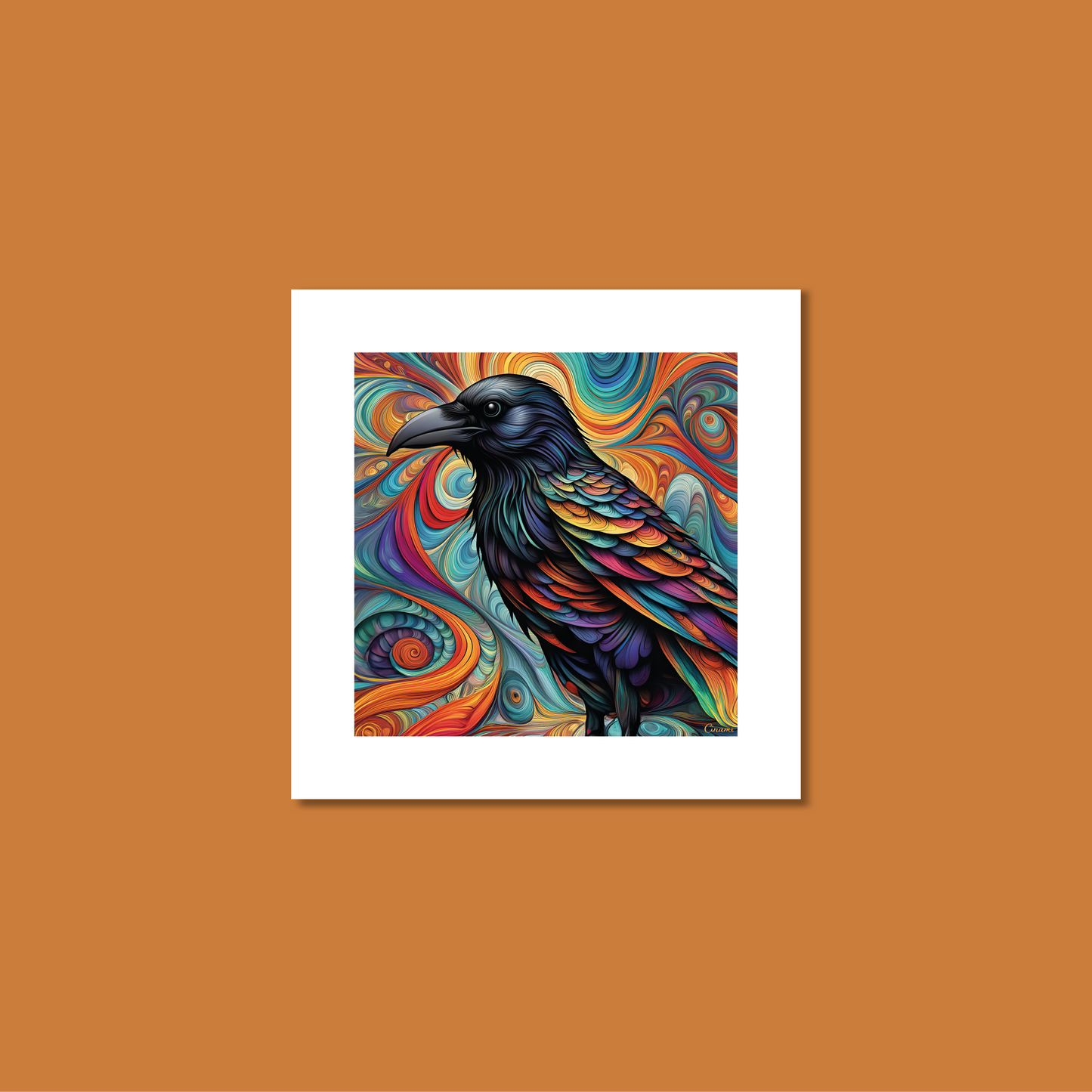 ABSTRACT CROW **UNFRAMED ART PRINT**