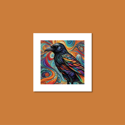 ABSTRACT CROW **UNFRAMED ART PRINT**
