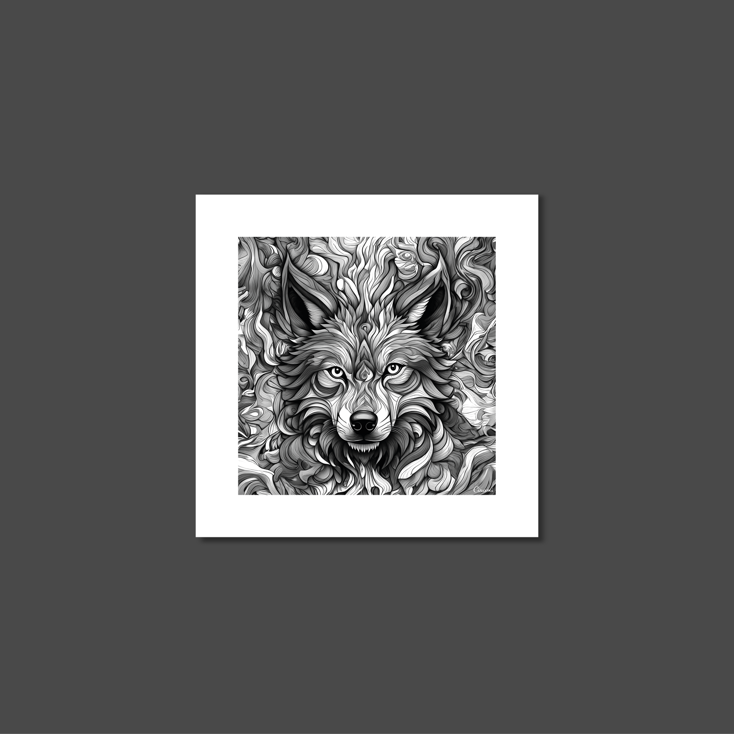 ABSTRACT WOLF **UNFRAMED ART PRINT**