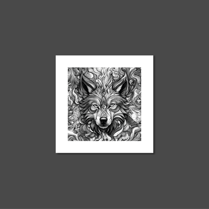 ABSTRACT WOLF **UNFRAMED ART PRINT**