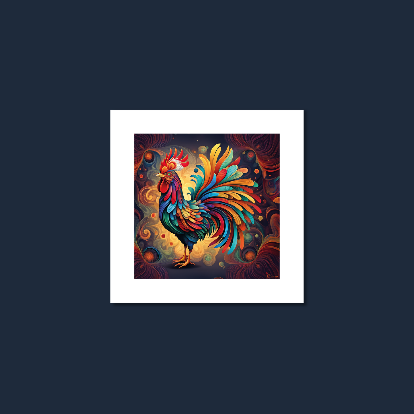 ABSTRACT COCKEREL **UNFRAMED ART PRINT**