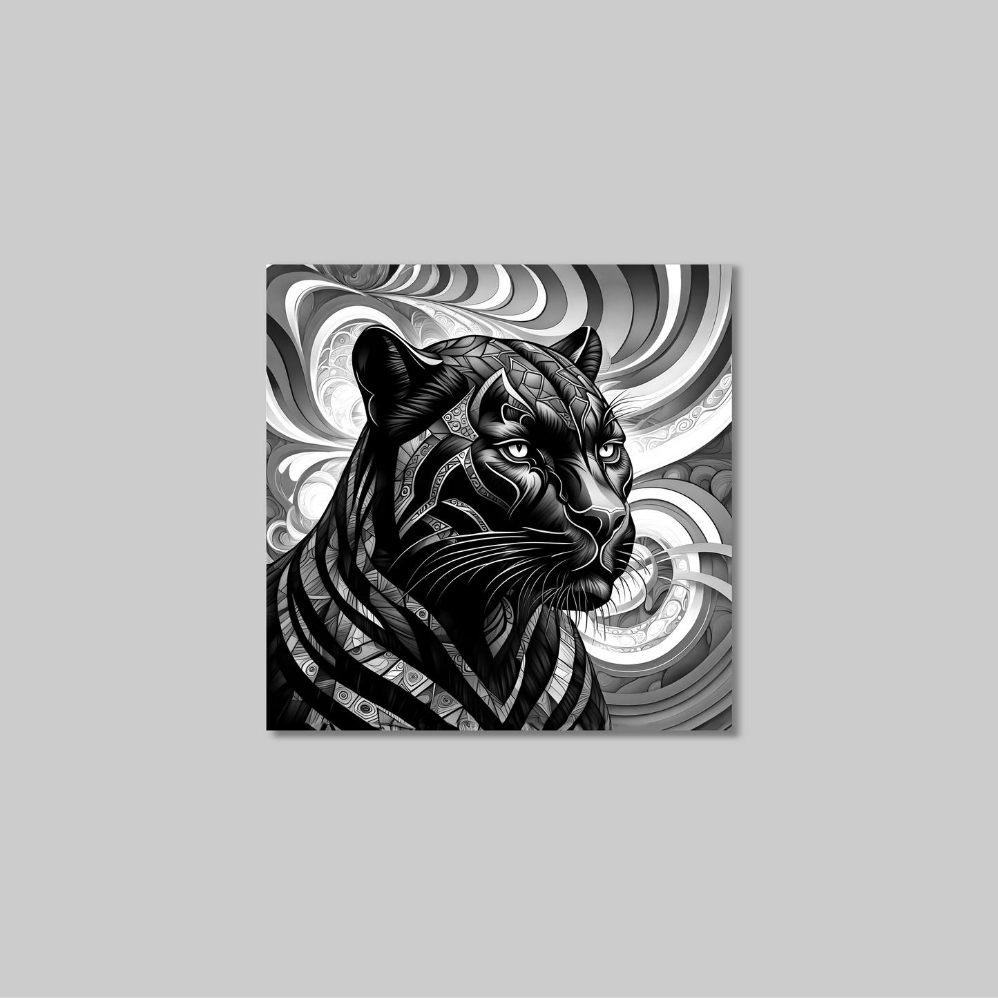 ABSTRACT BLACK PANTHER **UNFRAMED ART PRINT**
