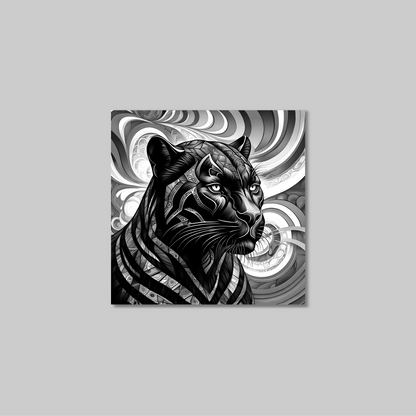 ABSTRACT BLACK PANTHER **UNFRAMED ART PRINT**