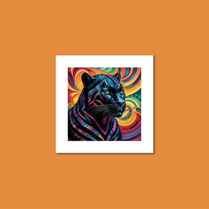 ABSTRACT BLACK PANTHER **UNFRAMED ART PRINT**