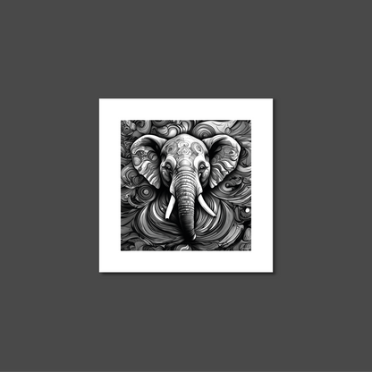 ABSTRACT ELEPHANT **UNFRAMED ART PRINT**