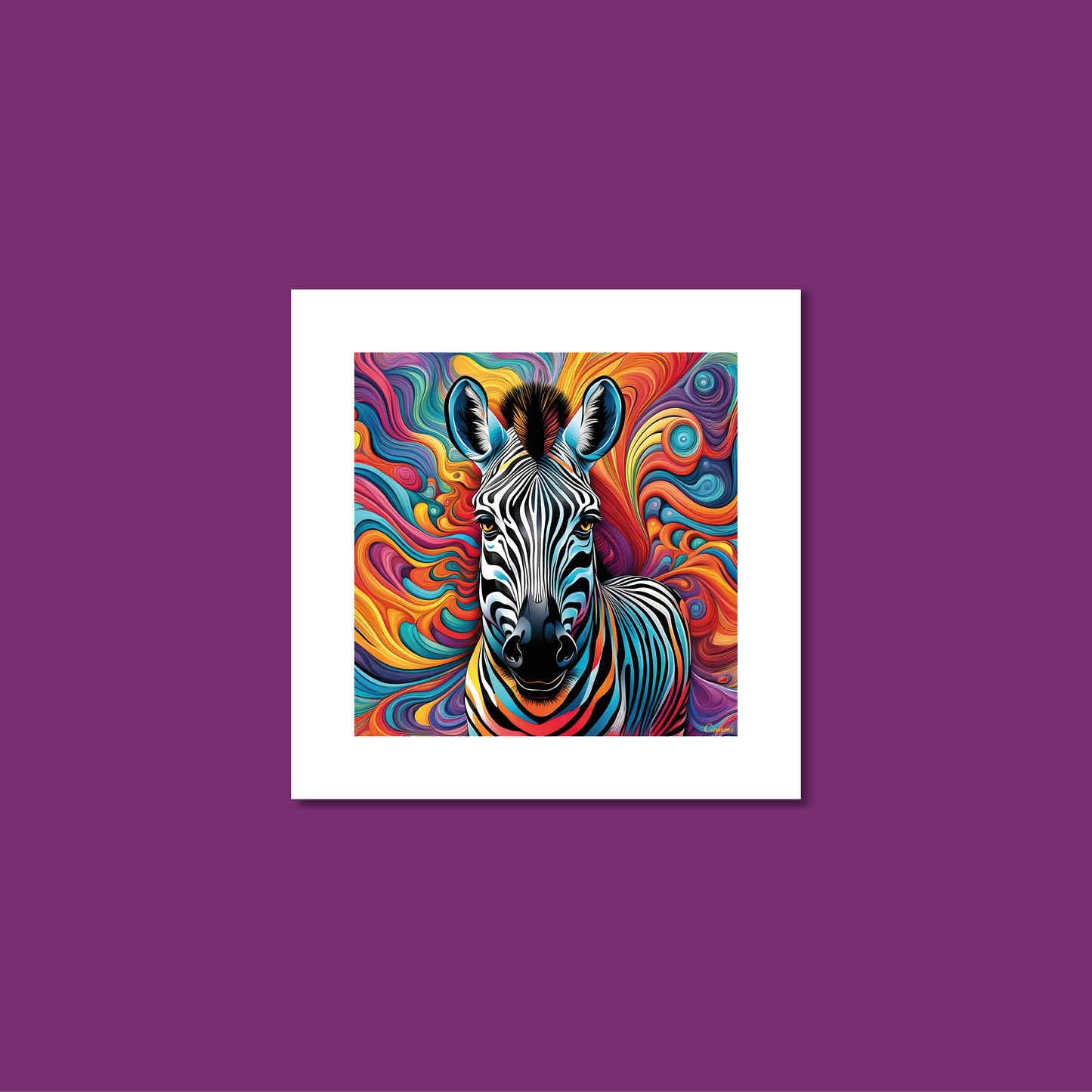 ABSTRACT ZEBRA **UNFRAMED ART PRINT**