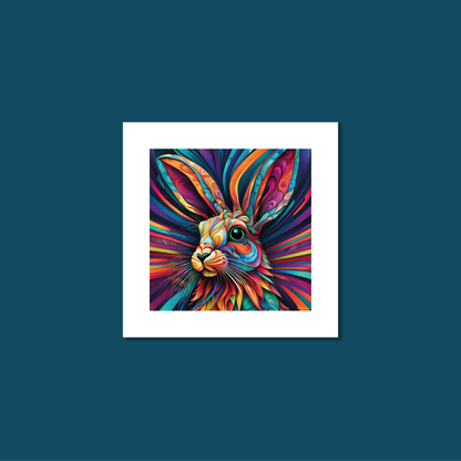 ABSTRACT RABBIT **UNFRAMED ART PRINT**
