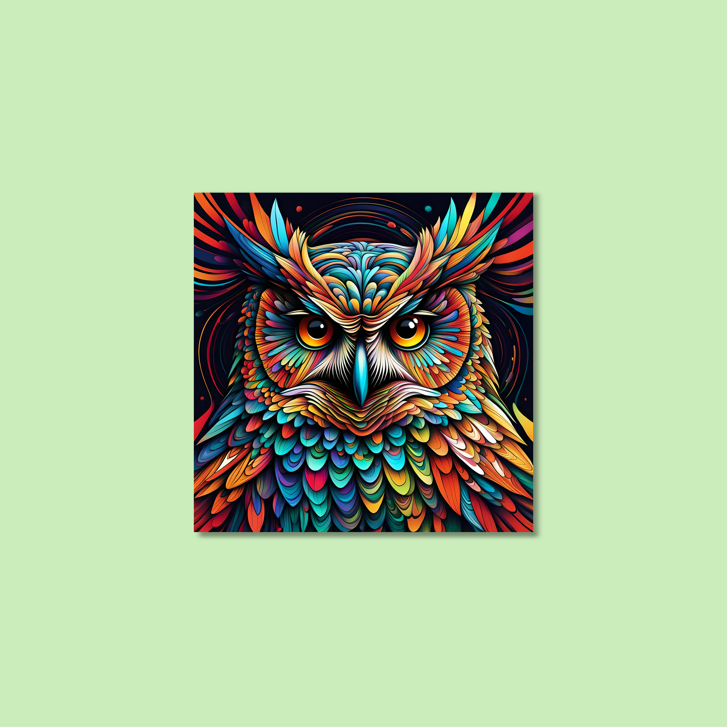 ABSTRACT OWL **UNFRAMED ART PRINT**