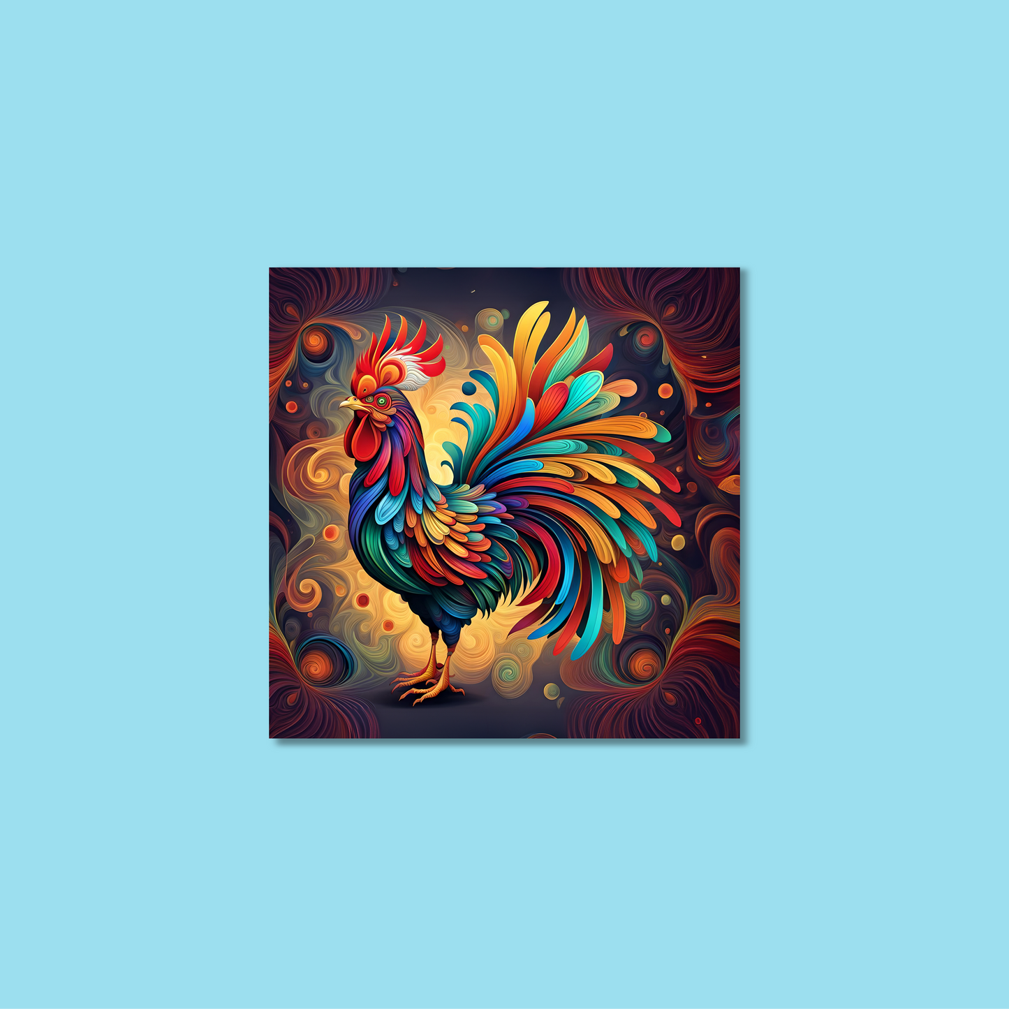 ABSTRACT COCKEREL **UNFRAMED ART PRINT**
