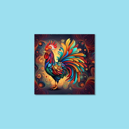 ABSTRACT COCKEREL **UNFRAMED ART PRINT**
