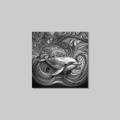 ABSTRACT DOLPHIN **UNFRAMED ART PRINT**