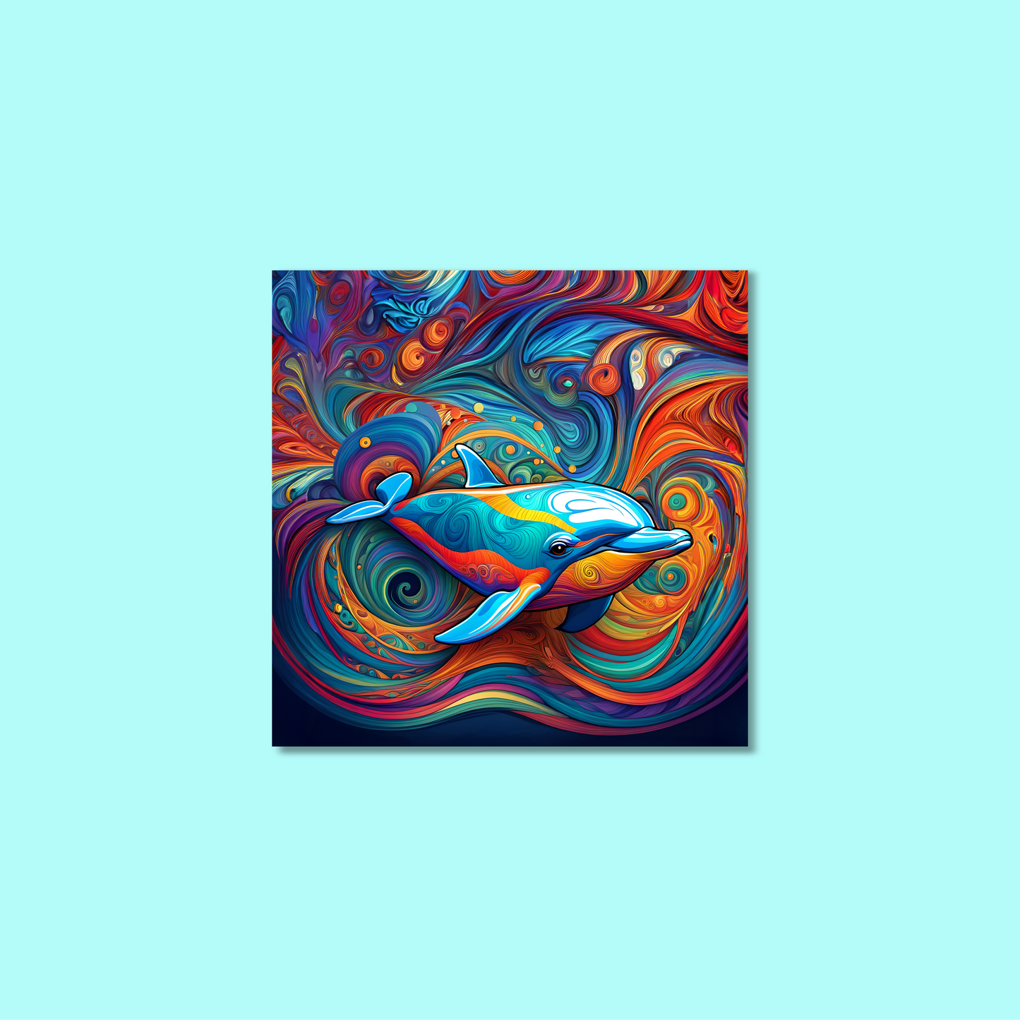 ABSTRACT DOLPHIN **UNFRAMED ART PRINT**
