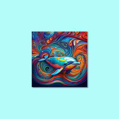 ABSTRACT DOLPHIN **UNFRAMED ART PRINT**