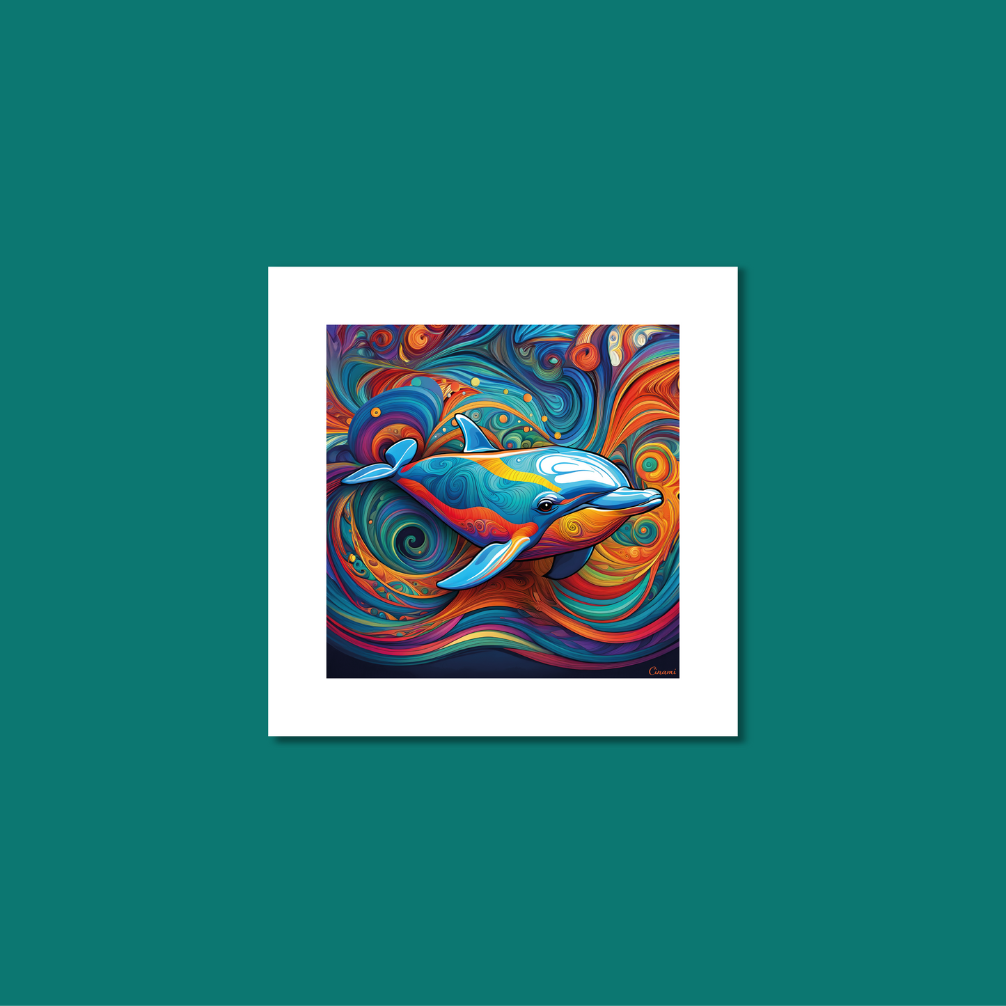 ABSTRACT DOLPHIN **UNFRAMED ART PRINT**