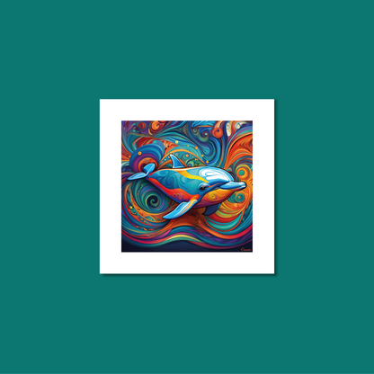 ABSTRACT DOLPHIN **UNFRAMED ART PRINT**