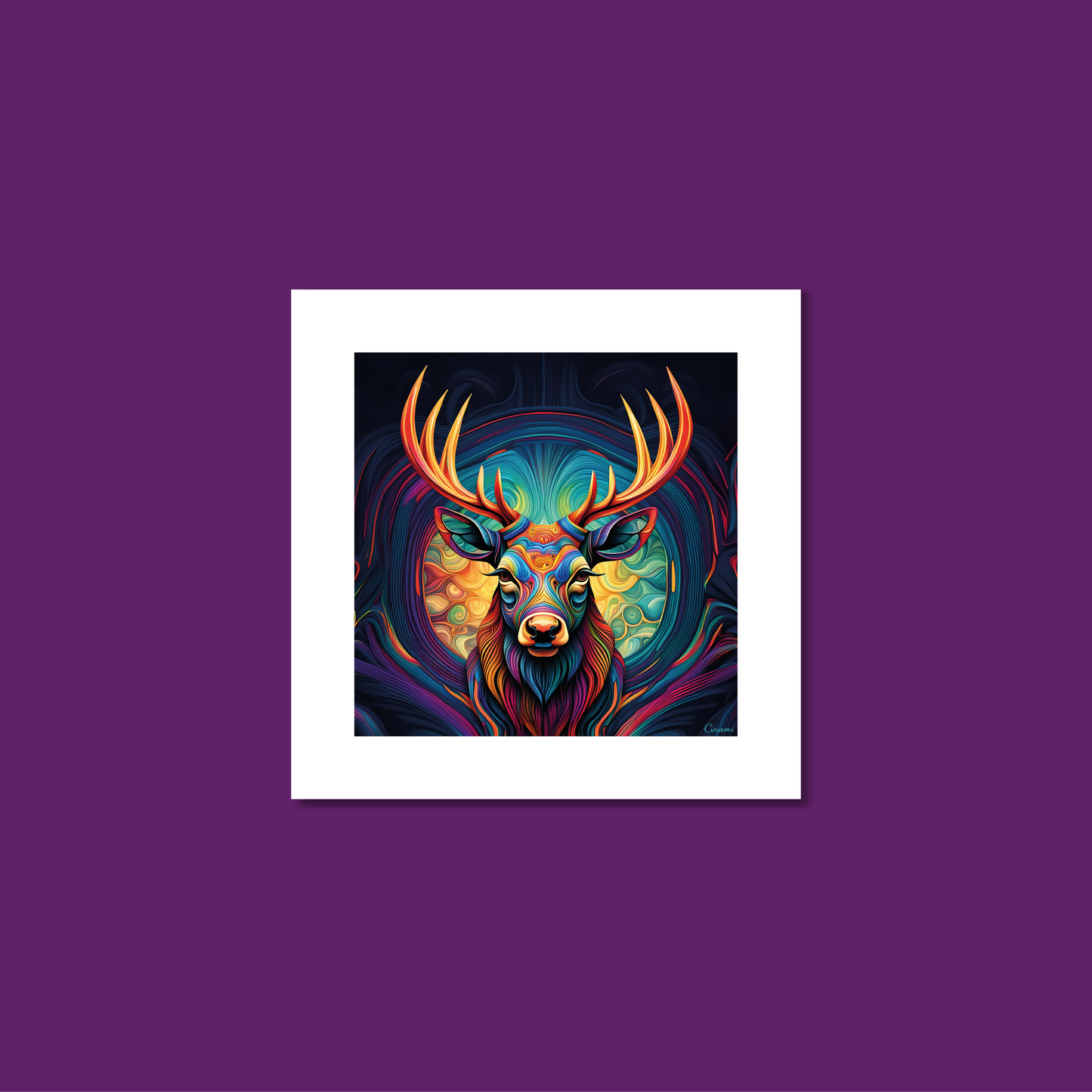 ABSTRACT STAG **UNFRAMED ART PRINT**