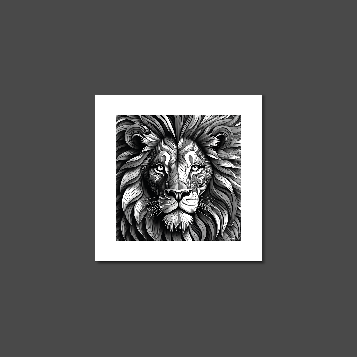 ABSTRACT LION **UNFRAMED ART PRINT**