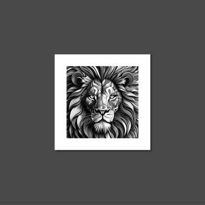 ABSTRACT LION **UNFRAMED ART PRINT**