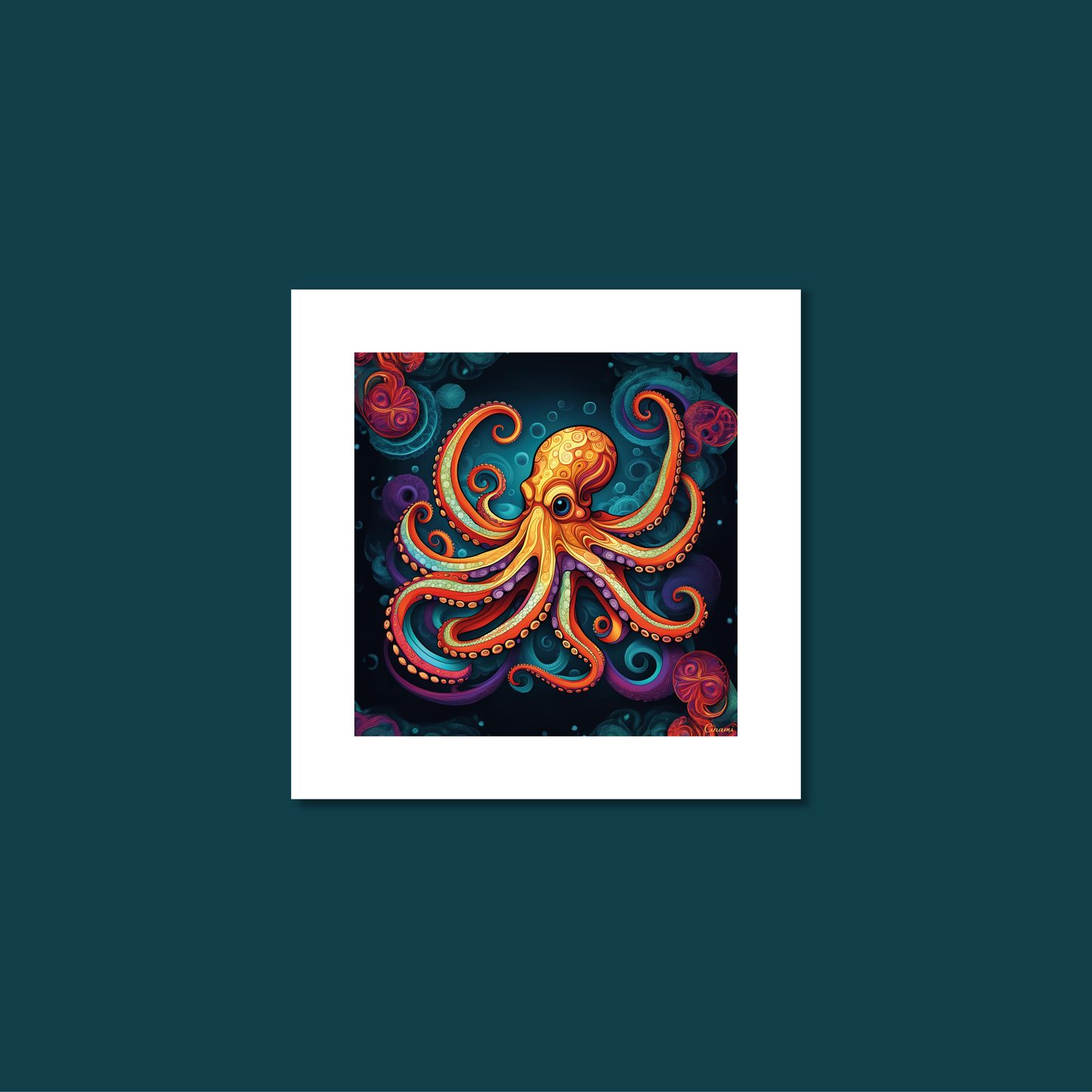 ABSTRACT OCTOPUS **UNFRAMED ART PRINT**