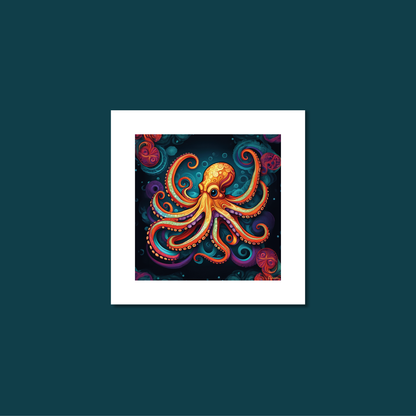 ABSTRACT OCTOPUS **UNFRAMED ART PRINT**