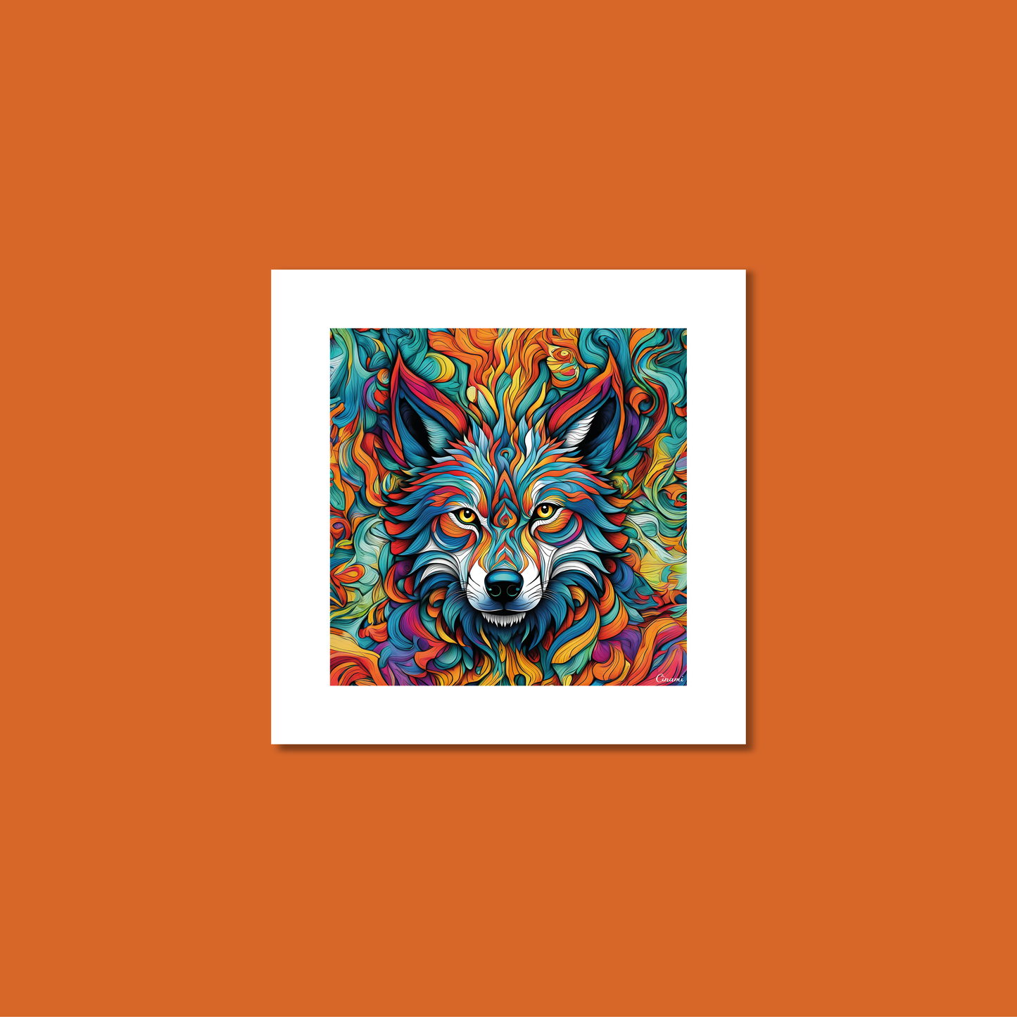 ABSTRACT WOLF **UNFRAMED ART PRINT**
