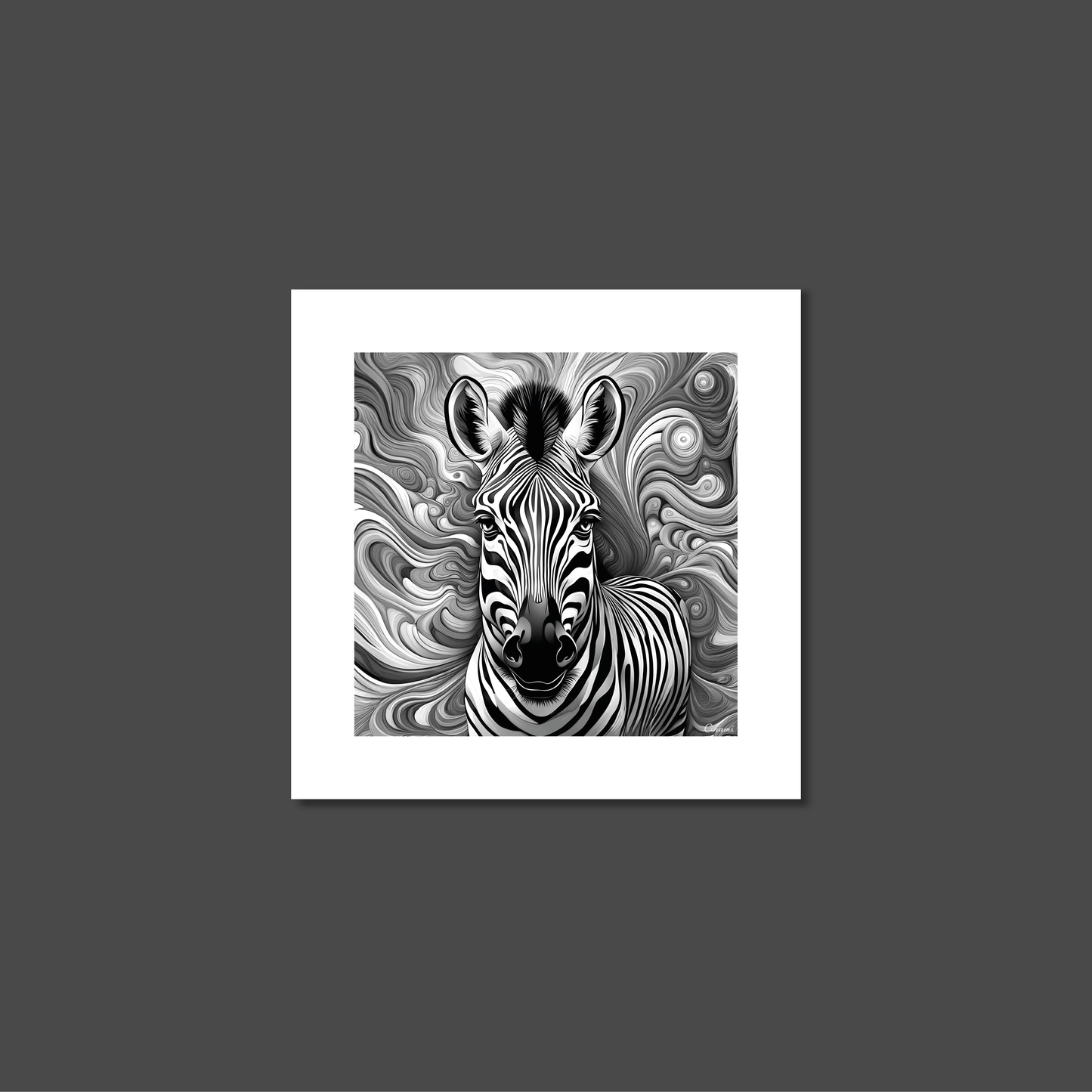 ABSTRACT ZEBRA **UNFRAMED ART PRINT**