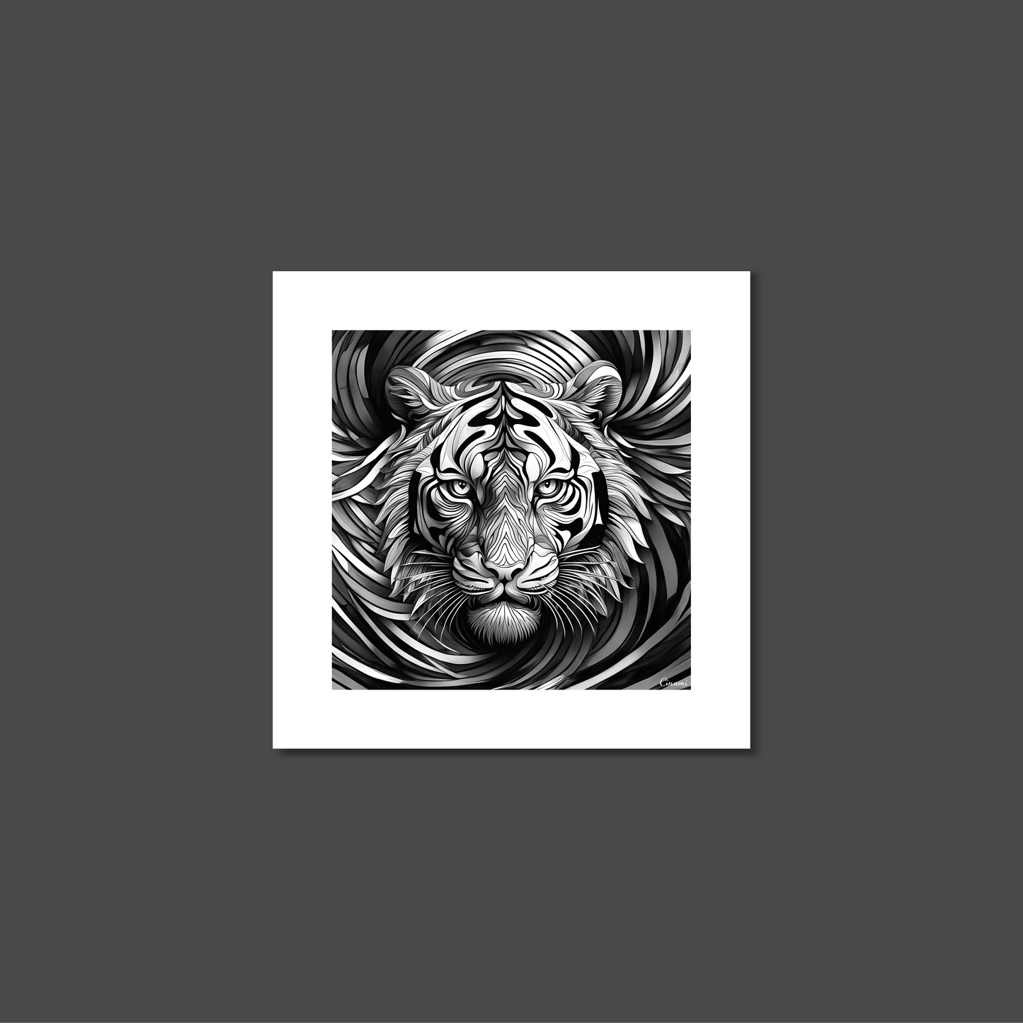 ABSTRACT TIGER **UNFRAMED ART PRINT**