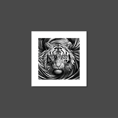 ABSTRACT TIGER **UNFRAMED ART PRINT**