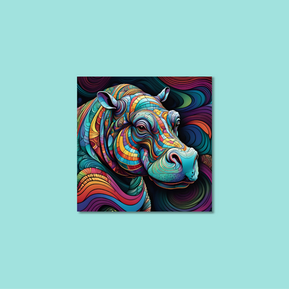 ABSTRACT HIPPO **UNFRAMED ART PRINT**