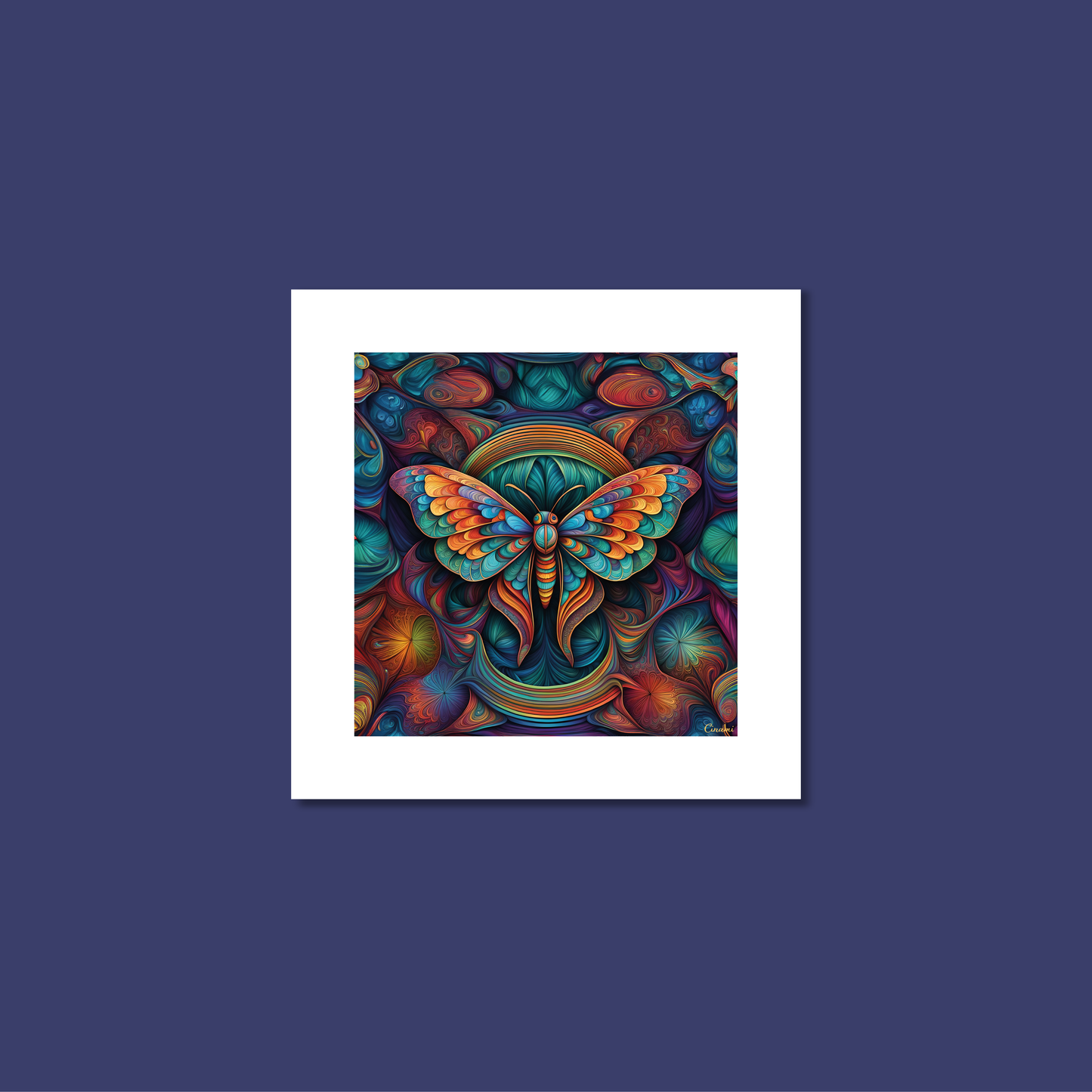 ABSTRACT MOTH **UNFRAMED ART PRINT**