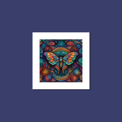 ABSTRACT MOTH **UNFRAMED ART PRINT**