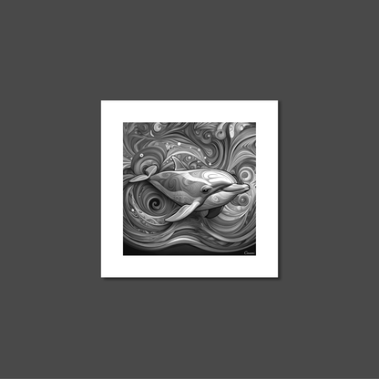 ABSTRACT DOLPHIN **UNFRAMED ART PRINT**