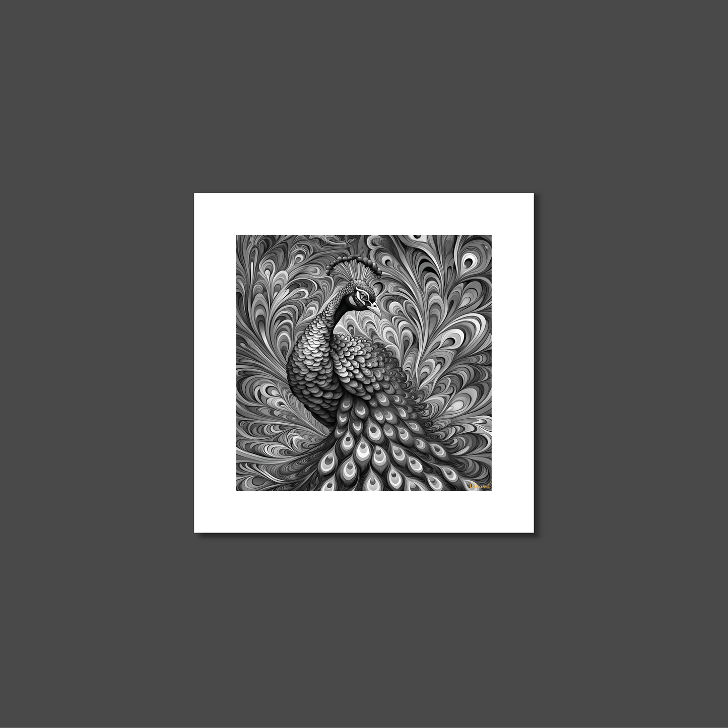 ABSTRACT PEACOCK **UNFRAMED ART PRINT**