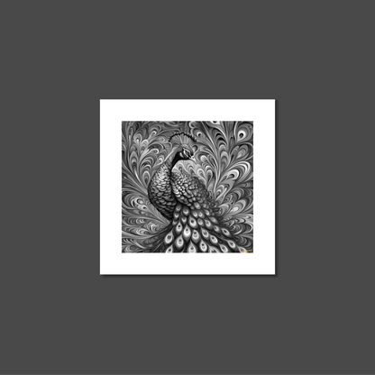 ABSTRACT PEACOCK **UNFRAMED ART PRINT**