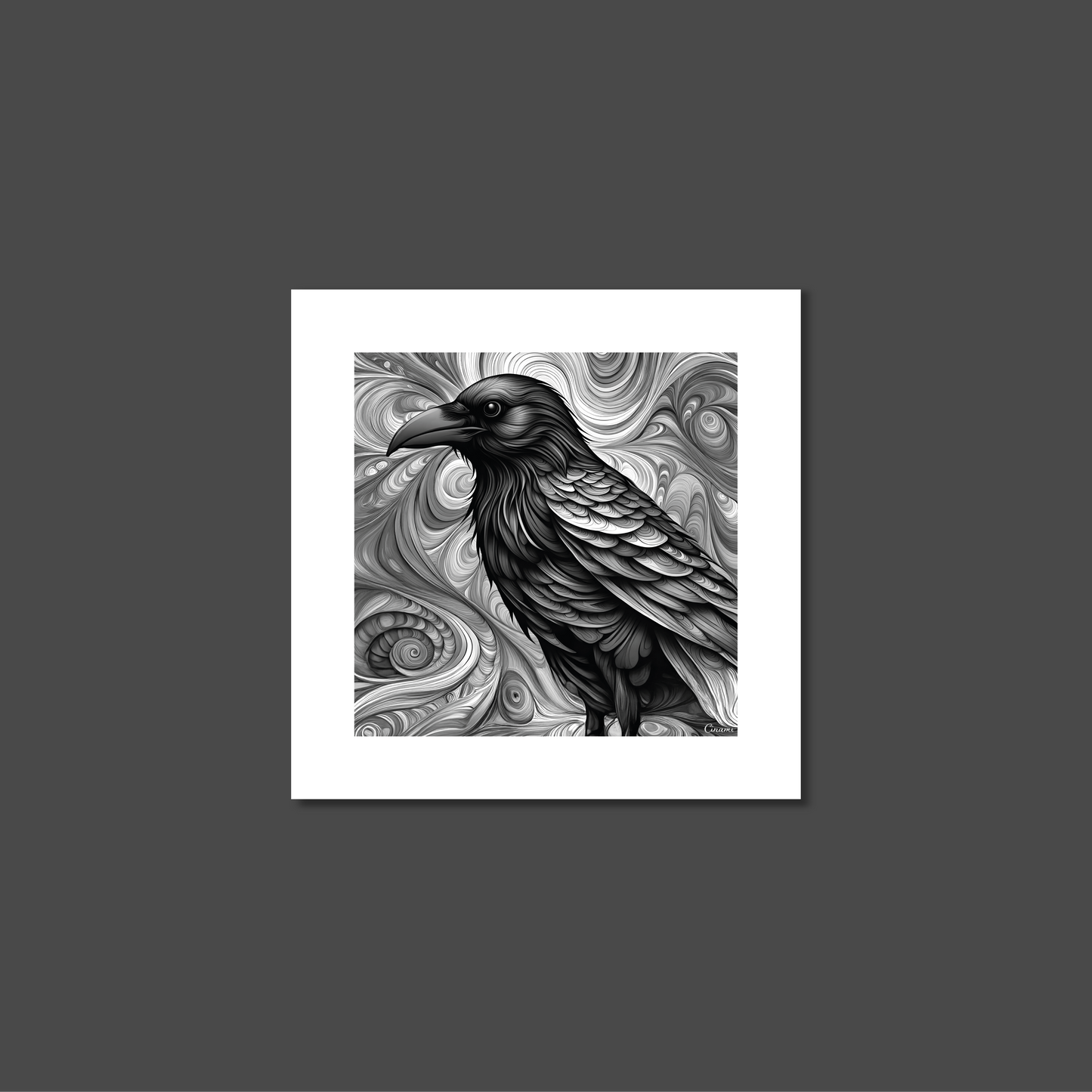 ABSTRACT CROW **UNFRAMED ART PRINT**