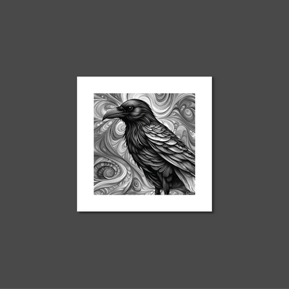ABSTRACT CROW **UNFRAMED ART PRINT**