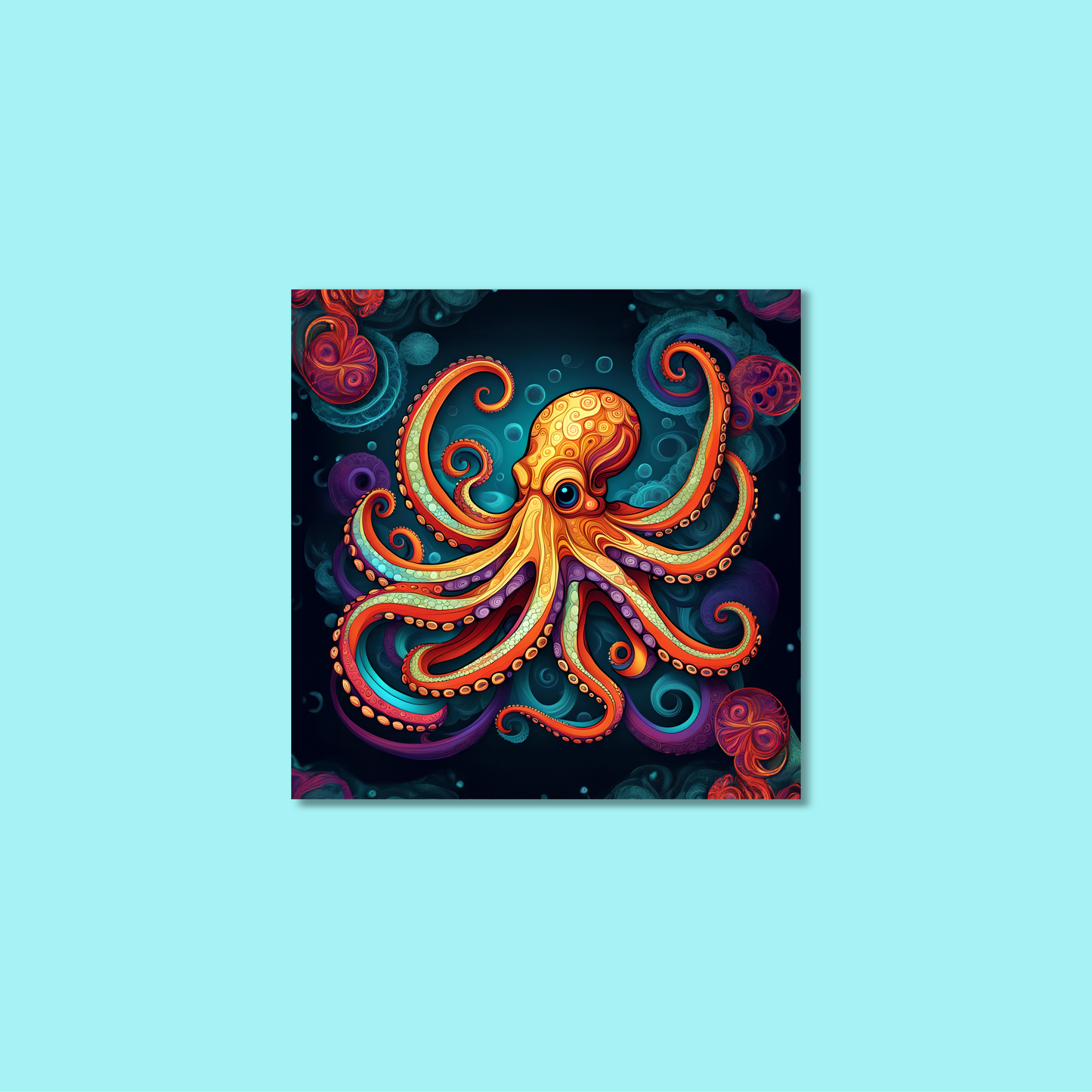 ABSTRACT OCTOPUS **UNFRAMED ART PRINT**