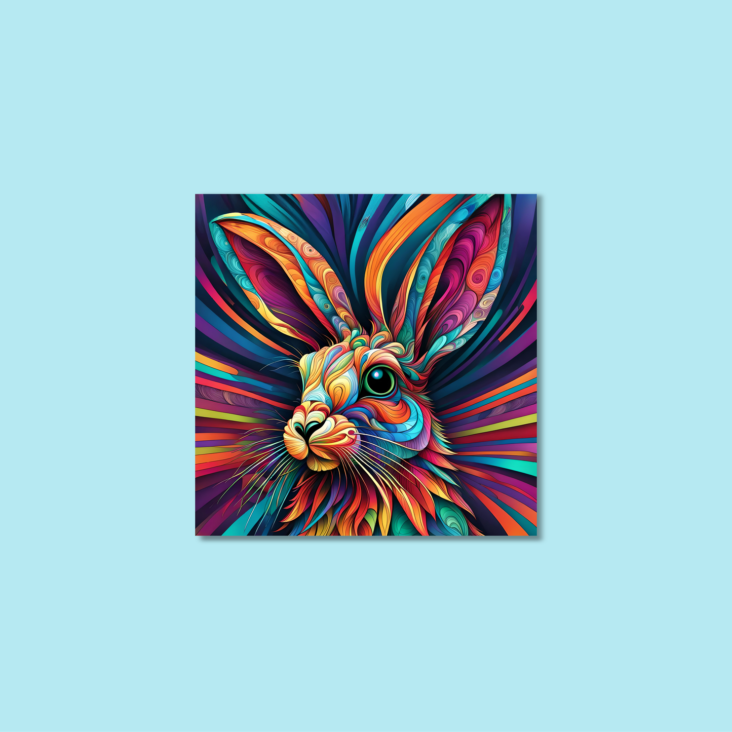 ABSTRACT RABBIT **UNFRAMED ART PRINT**