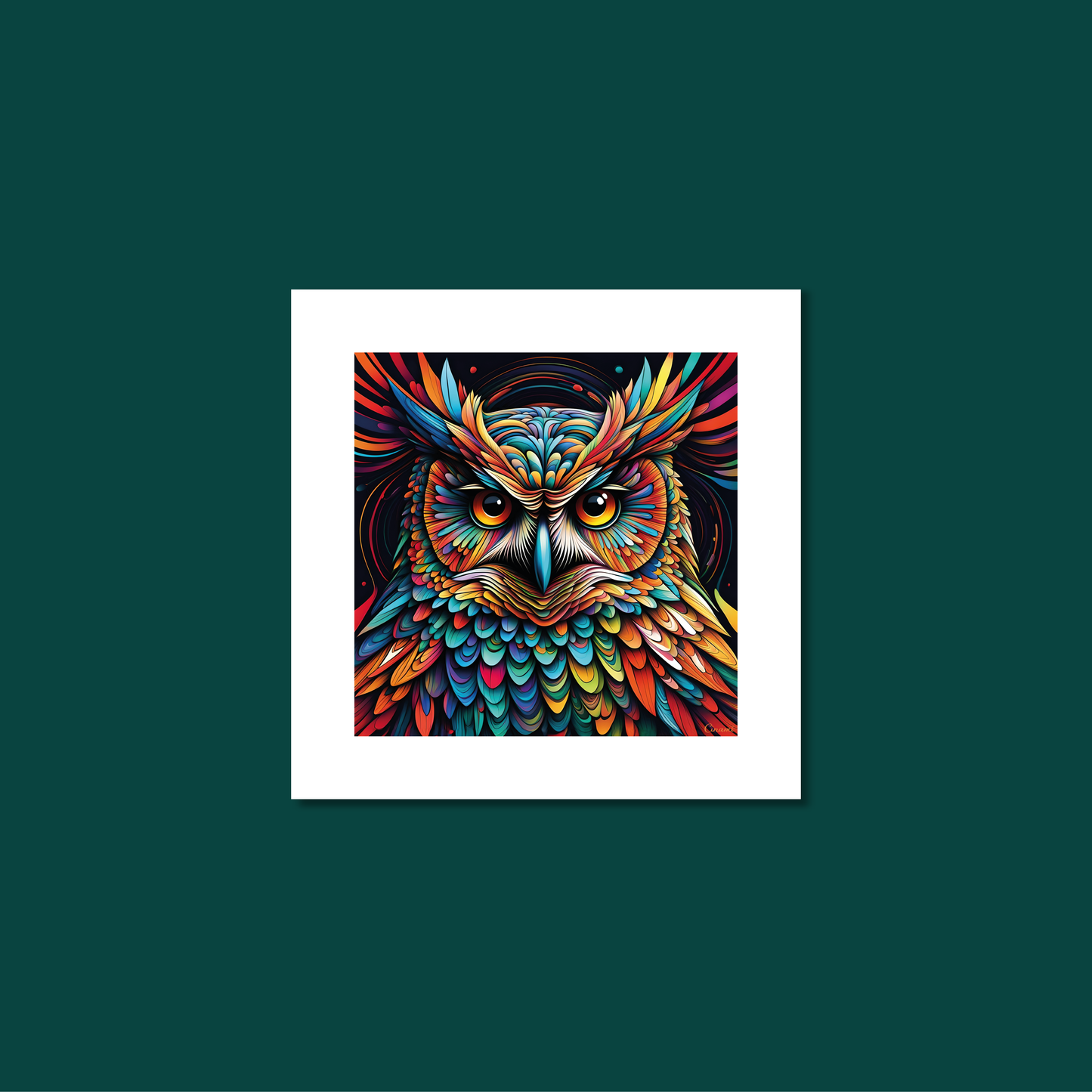 ABSTRACT OWL **UNFRAMED ART PRINT**