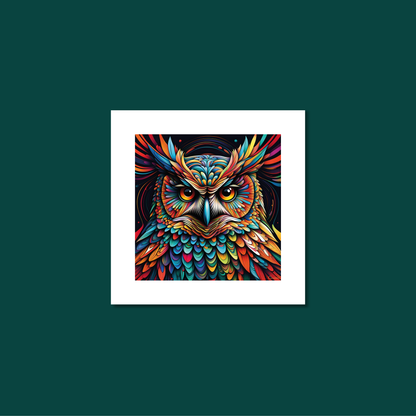 ABSTRACT OWL **UNFRAMED ART PRINT**